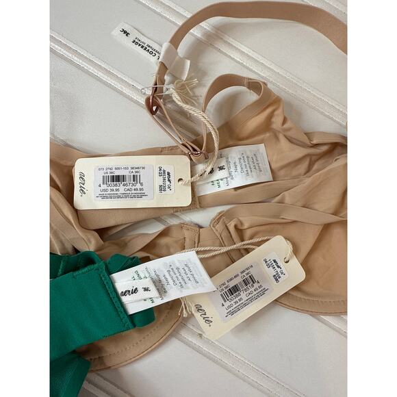 NWT Aerie SMOOTHEZ Mesh Unlined Bra Bundle OF 2 Bra's Size 36C - Picture 2 of 6